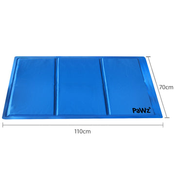 PaWz Pet Cooling Mat Gel Mats Bed Cool Pad Puppy Cat Non-Toxic Summer 110x70cm PaWz